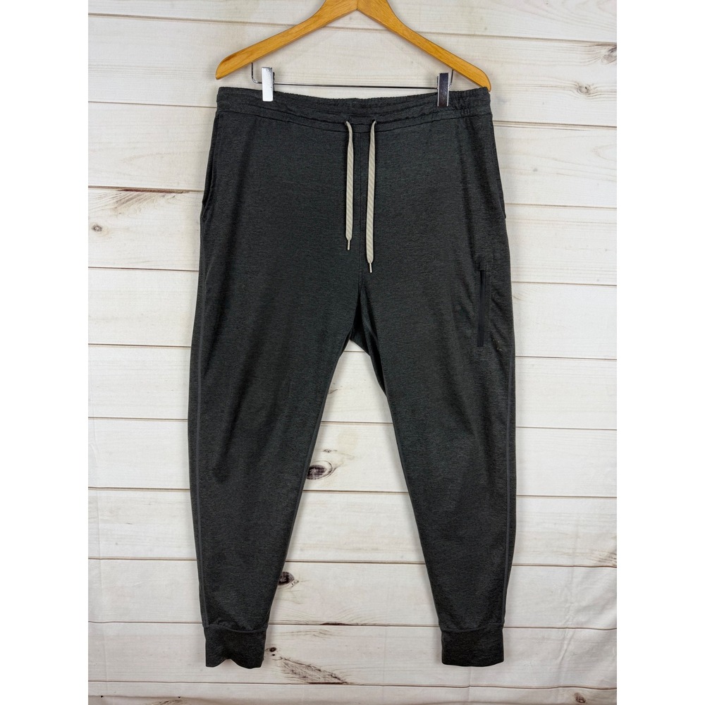 Vuori Pants Mens Large Charcoal Gray Heather Ponto Performance Jogger V418